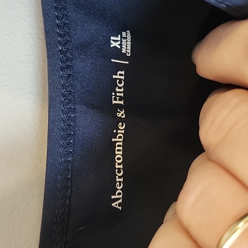 Abercrombie & Fitch A&F Navy Blue Sleeveless Traveler Jumpsuit Pants size XL - Picture 4 of 8